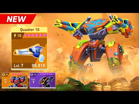 NEW WEAPON Quasher 10 with Killshot, Parasite, Stalker - Mech Arena