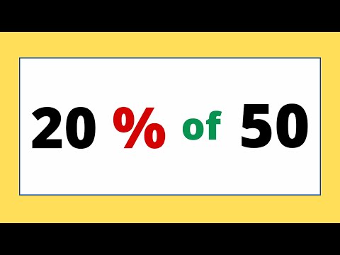 Find 20 percent of 50