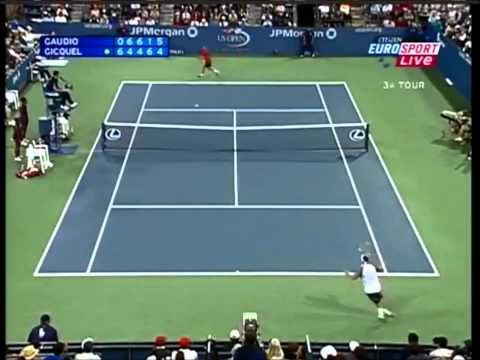 US Open 2006= Gaston Gaudio Great Backhand