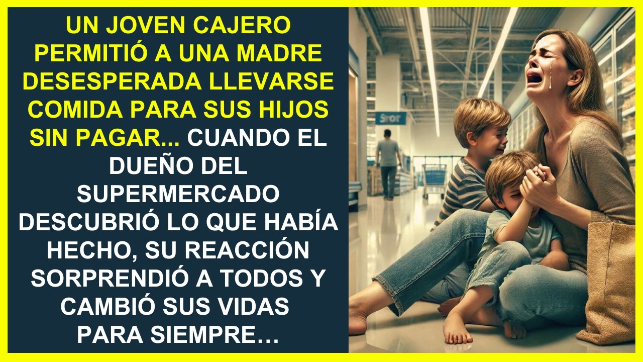 UN CAJERO AYUDÓ A UNA MADRE SIN DINERO A LLEVARSE COMIDA... LA REACCIÓN DEL DUEÑO SORPRENDIÓ A TODOS
