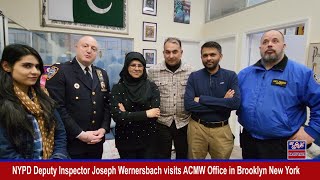 NYPD CO 70 Precinct Deputy Inspector Joseph Wernersbach Visits ACMW Brooklyn NY