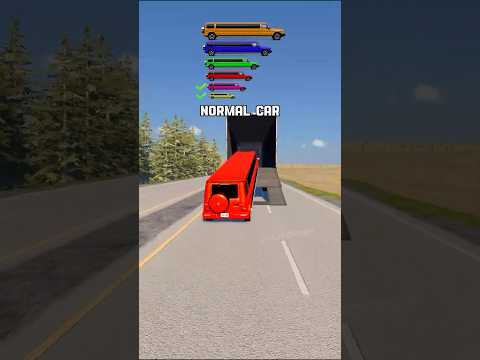 Big & Small Long Cars vs Moving Truck Trailer!