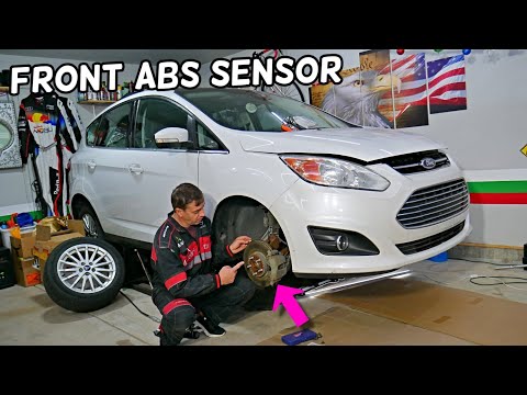 FORD C-MAX FRONT ABS SENSOR LOCATION REPLACEMENT EXPLAINED, WHEEL SPEED SENSOR