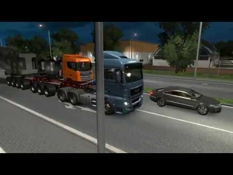 | Euro Truck Simulator 2 | 99-tonne Heavy Concrete Arch Beam | Gameplay |