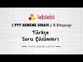 TÜRKİYE GENELİ TYT DENEME SINAVI - 1   / TÜRKÇE  / B KİTAPÇIĞI