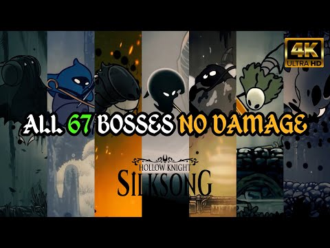 Hollow Knight: Silksong - All 67 Bosses (Needle Only/No Damage) + All 5 Endings [4K]