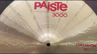 Video thumbnail for Paiste 18" 3OOO Thin Crash Demo (3000) by Daniel Plasko