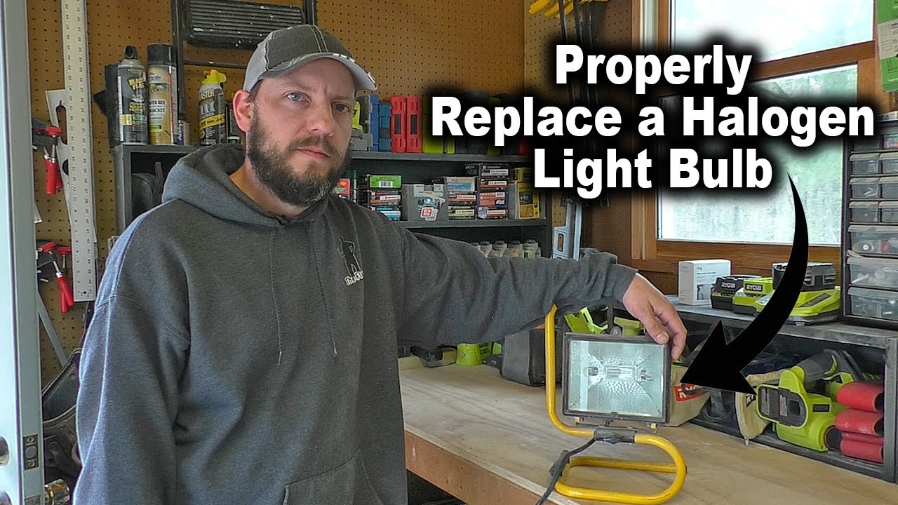 How to Properly Change a Halogen Light Bulb | 500 Watt Work Light