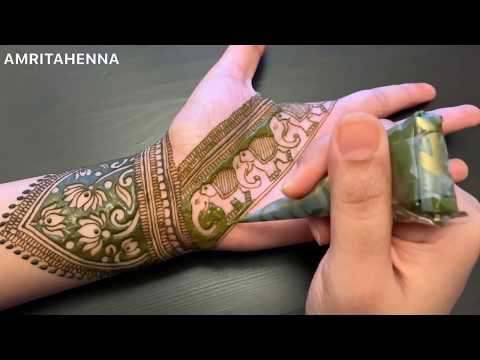 traditional rajasthani mehndi design elephants for bride by amrita henna