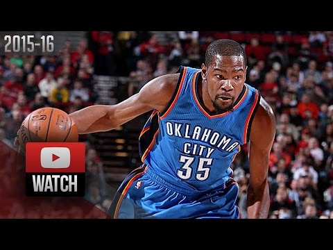 Kevin Durant Full Highlights at Trail Blazers (2016.01.10) - 28 Pts