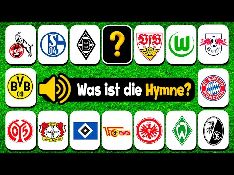 Von welchen deutschen Fußballvereinen stammen diese Hymnen? Bundesliga-Teams-Hymne-Fußballquiz.