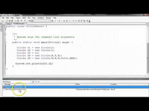 Introduction to Classes 3/8 - Circle Class Design