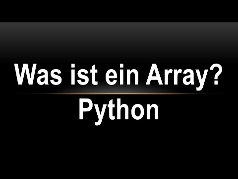 Was ist ein Array? (Python)