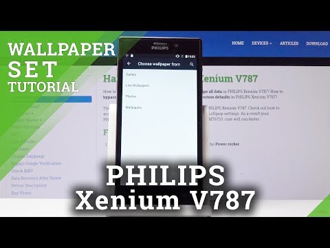 How to Choose Screen Background on Philips Xenium V787 - Set Wallpaper