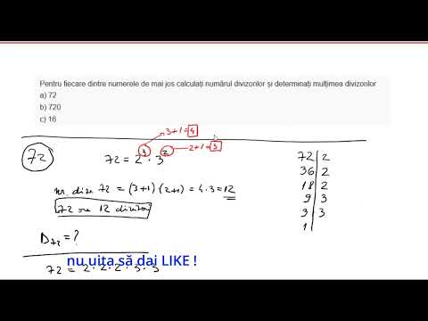 Cum să calculezi NUMĂRUL DIVIZORILOR - Cum găsim TOȚI DIVIZORII |  Descompunere | Metodă SIMPLĂ