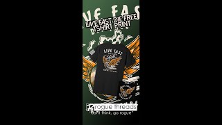 Live Fast, Die Free T-Shirt Print on OmniPrint 330TX Plus #shorts
