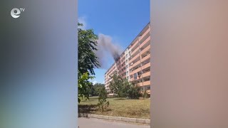 Пожар в блок в Димитровград
