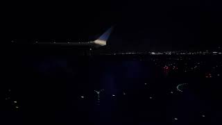 UA698 Post dusk and colourful takeoff SFO