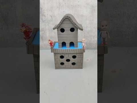 destroying a beautiful miniature clay house 😱#306