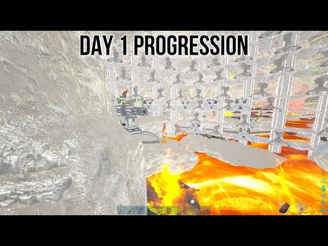 Claiming The Best Cave on Day 1 Fjordur Bams ARK