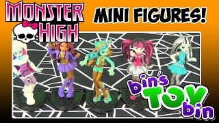 Monster High Howl-oween Minifigures! Draculaura, Frankie Stein, & Friends! Review by Bin's Toy Bin