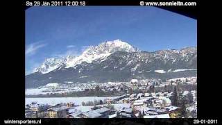 preview picture of video 'Sankt Johann in Tirol St. Johan webcam time lapse 2010-2011'