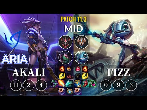 CGA Aria Akali vs Fizz Mid - KR Patch 11.3
