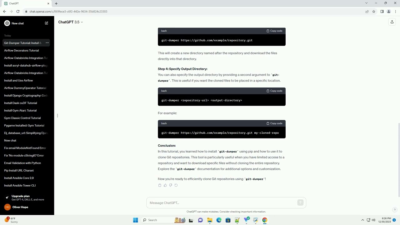 pip install git dumper