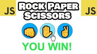 Build JavaScript ROCK PAPER SCISSORS in 18 minutes! 👊