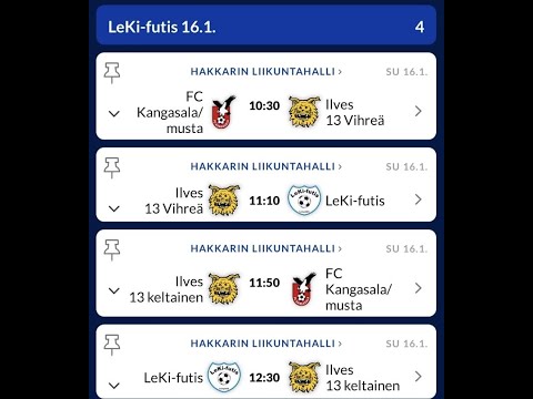 2013 syntyneiden futsal. Hakkarin liikuntahalli, Lempäälä 16.1.22