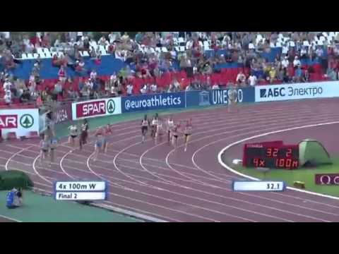 Ukraine Wins Women's 4x100m Relay Final B European Athletics Team Championships Cheboksary 2015