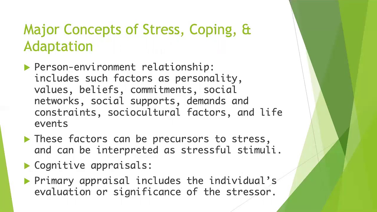 Stress, Coping, & Adaptation Theory Presentation