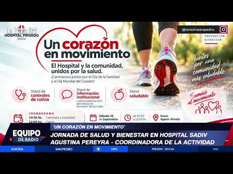 Jornada "un corazón en movimiento" organizado por sadiv en el paseo agenor almada