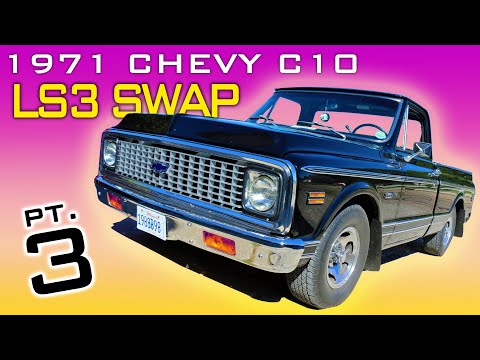 1971 Chevrolet C10 LS3 4L60 Transmission Swap Video Series Part 3 V8 Speed and Resto Shop