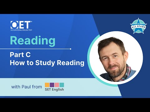 Live class with SET English: OET Reading Part C - How to Study Reading