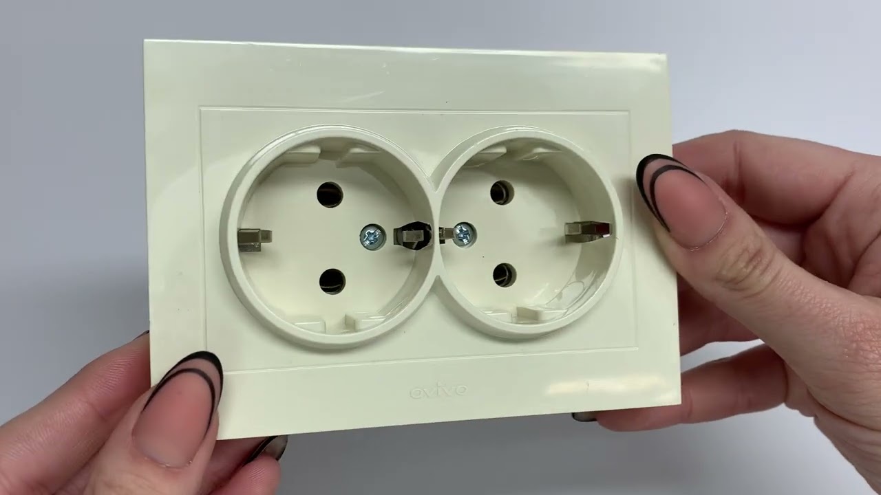 Розетка двухместная с/з OVIVO Grano крем (400-020300-907)