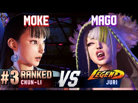 SF6 ▰ MOKE (#3 Ranked Chun-Li) vs MAGO (Juri) ▰ Ranked Matches