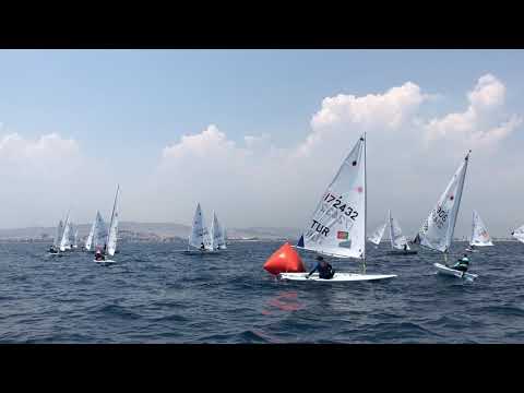 2019 Laser Radial Youth Europeans - Day 5 - Race 6 - Girls Gold fleet