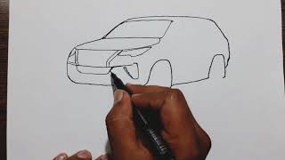 How to draw Toyota Fortuner