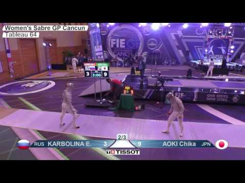 FE W S Individual Cancun MEX Grand Prix 2016 T64 15 green AOKI JPN vs KARBOLINA RUS