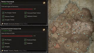 100% complete map and all Lillith statues Diablo 4 IV ultrawide