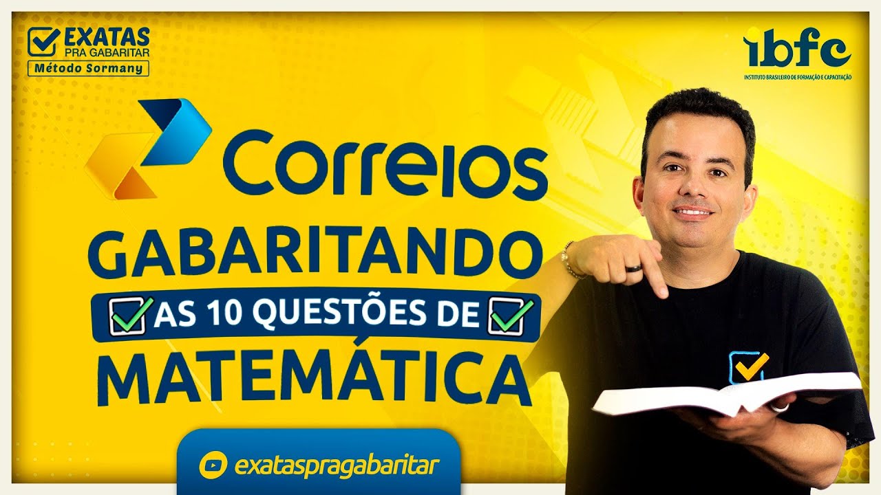 📬 CONCURSO DOS  CORREIOS | GABARITANDO AS 10 QUESTÕES DE MATEMÁTICA