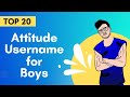 Top 20 Instagram Attitude🔥 Username for Boys😎 | Attitude Names For Instagram For Boys