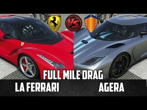 Forza 5 - Full Mile Drag - La Ferrari vs Koenigsegg Agera