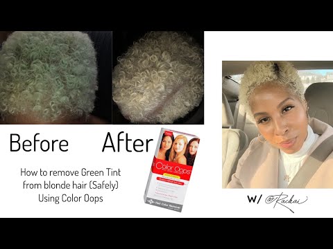 How to Remove Green Tint from Blonde Hair using Color Oops