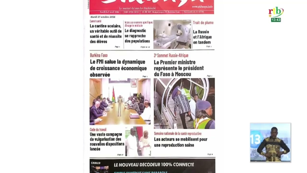Revue de presse du 27 octobre 2026