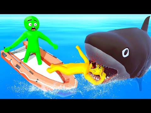 SHARK Eats Ragdolls on Sinking Raft - Havocado Gameplay