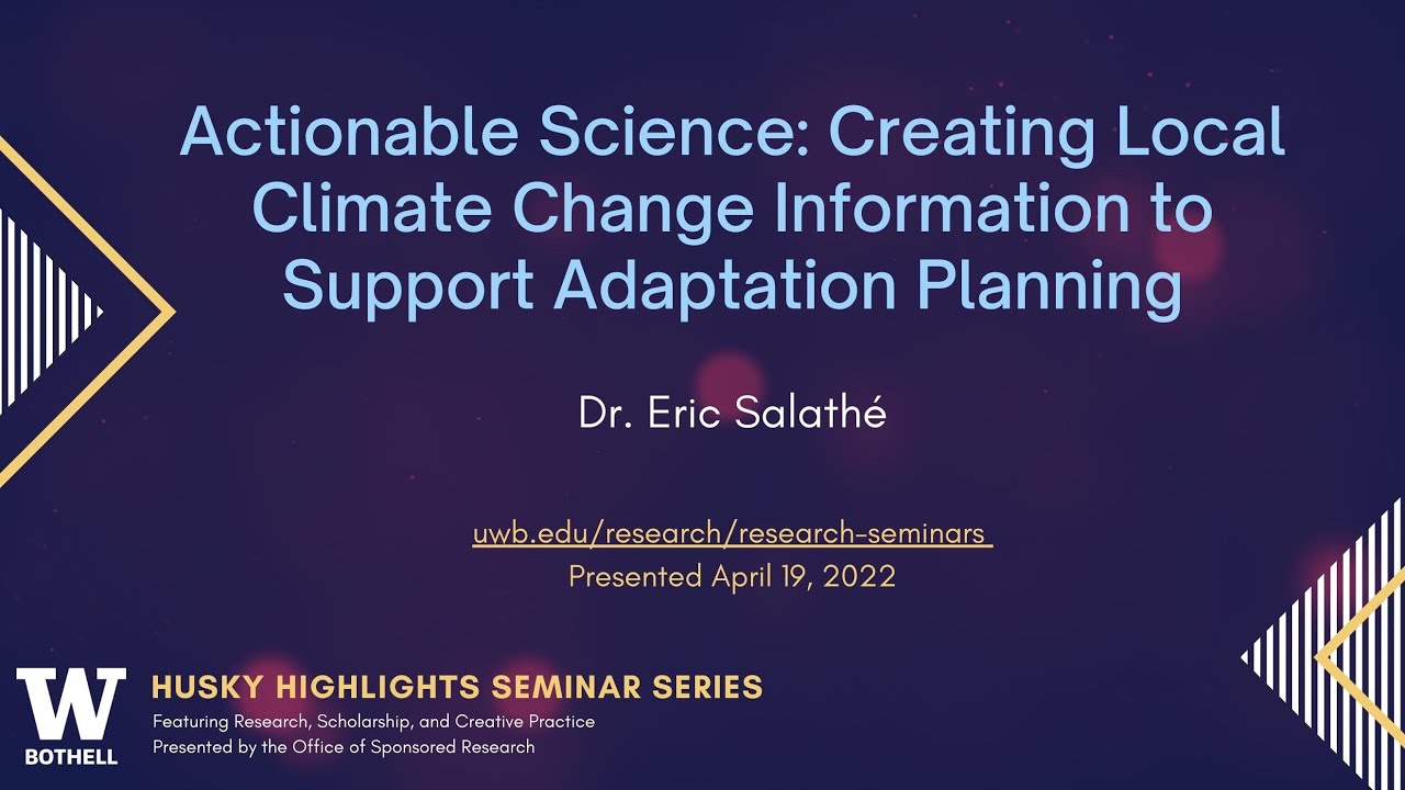 Husky Highlights: Actionable Science - Creating Local Climate Change Info to Support Adaptation Plan