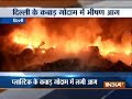 Massive fire breaks out in plastic godown in Delhi