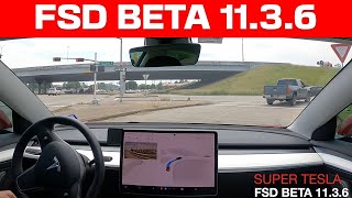 Tesla FSD BETA 11.3.6 On 2023 Model 3 Performance No USS